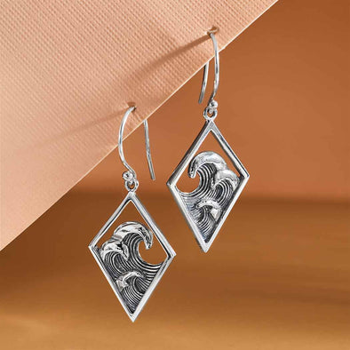 Sterling Three Waves Earrings