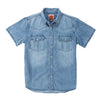 The Wyatt Pearl Button S/S Shirt- Denim