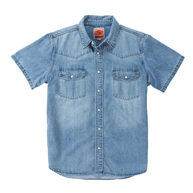 The Wyatt Pearl Button S/S Shirt- Denim