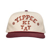 Yippee Ki Yay Hat- Ivory/Maroon