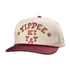 Yippee Ki Yay Hat- Ivory/Maroon
