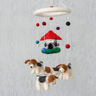 Felted Doghouse Mobile