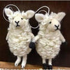 1 Felted Wool Sheep Ornament- White