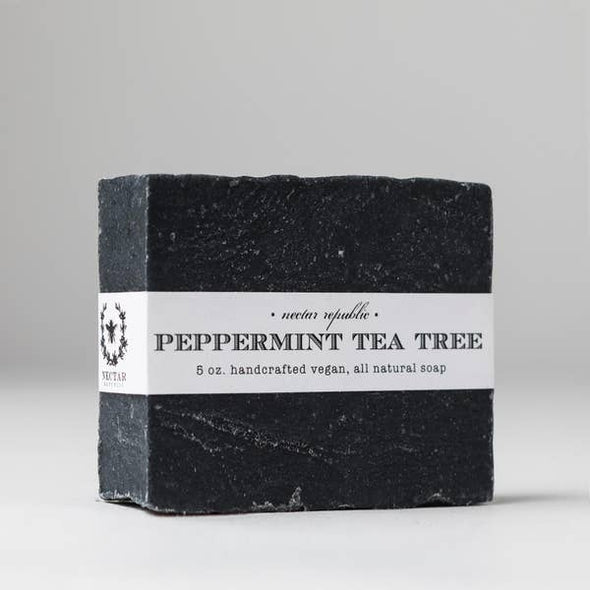 Peppermint + Tea Tree Handmade Vegan Bath Soap