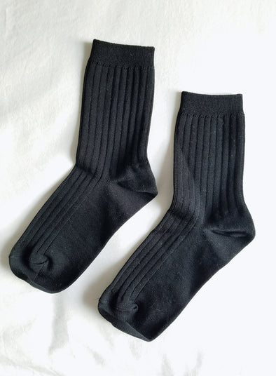 Le Bon Her Socks- True Black
