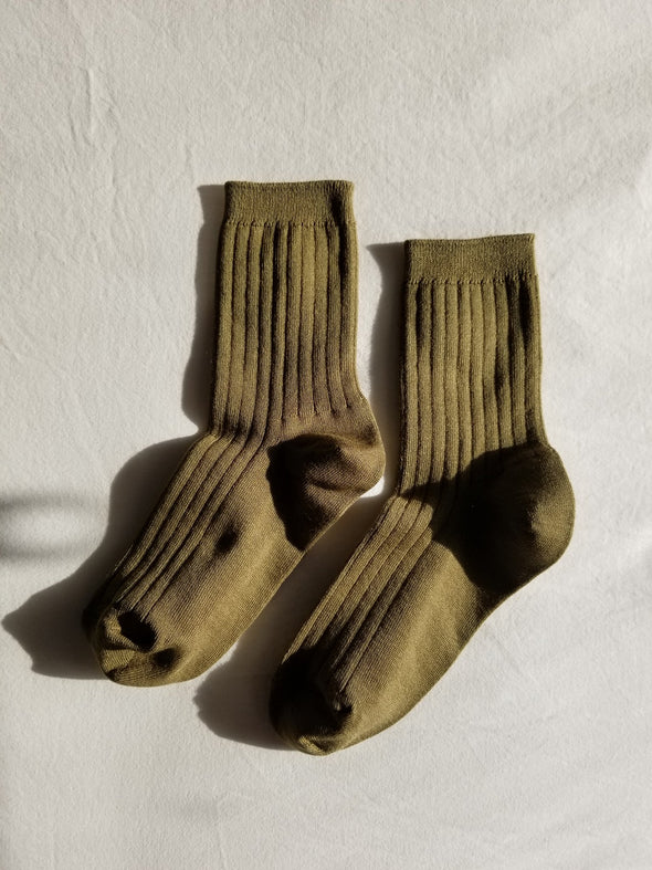 Le Bon Her Socks- Pesto