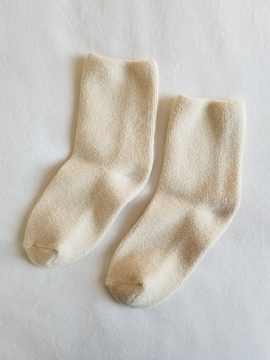 Le Bon Cloud Socks- Ecru