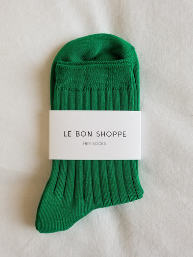Le Bon Her Socks- Kelly Green