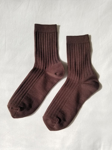 Le Bon Her Socks- Coffee