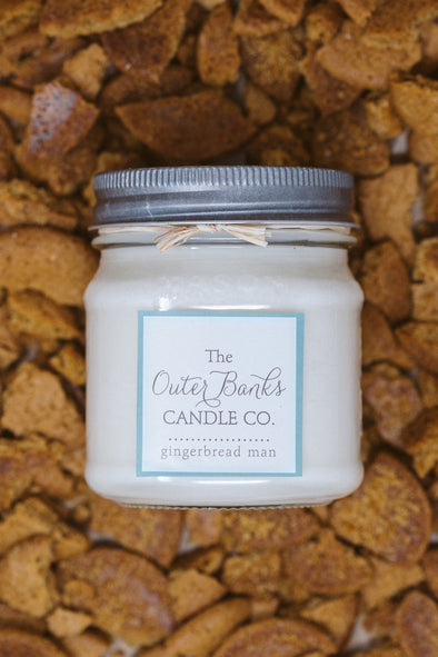 Outer Banks Candle Company Mason Jar Soy Candle- Gingerbread