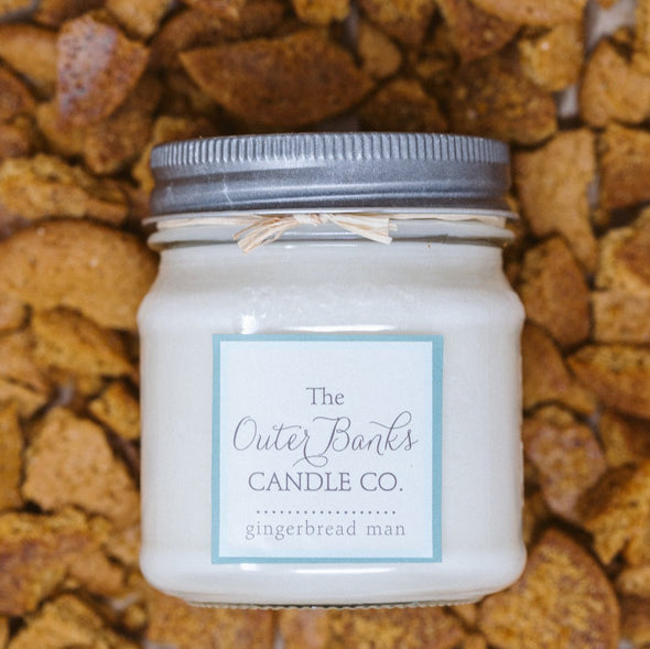 Outer Banks Candle Company Mason Jar Soy Candle- Gingerbread