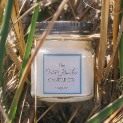 Outer Banks Candle Company Mason Jar Soy Candle- Seagrass