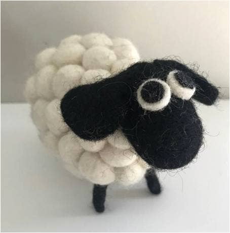 Felted Sheep- White