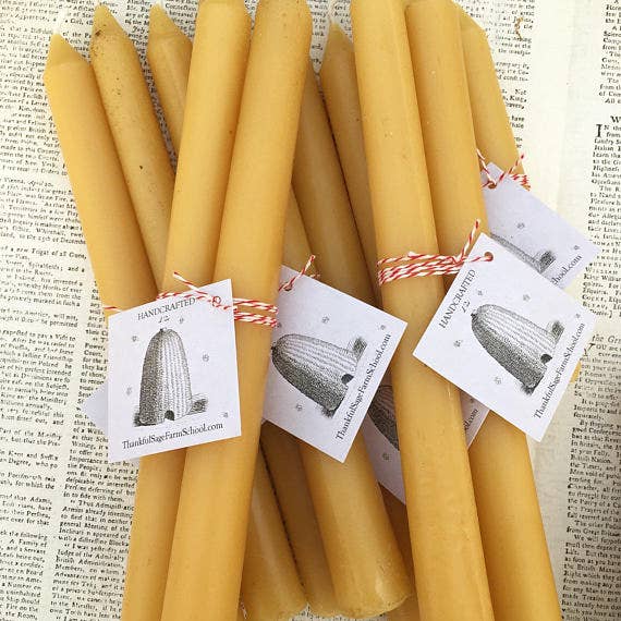 How to make Dipped Beeswax Taper Candles with Old World Charm - Tidbits