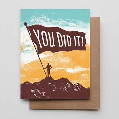 You Did It! Letterpress Greeting Card