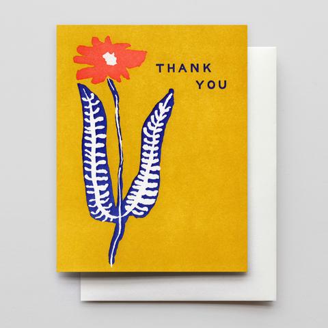 Thank You Flower Letterpress Card