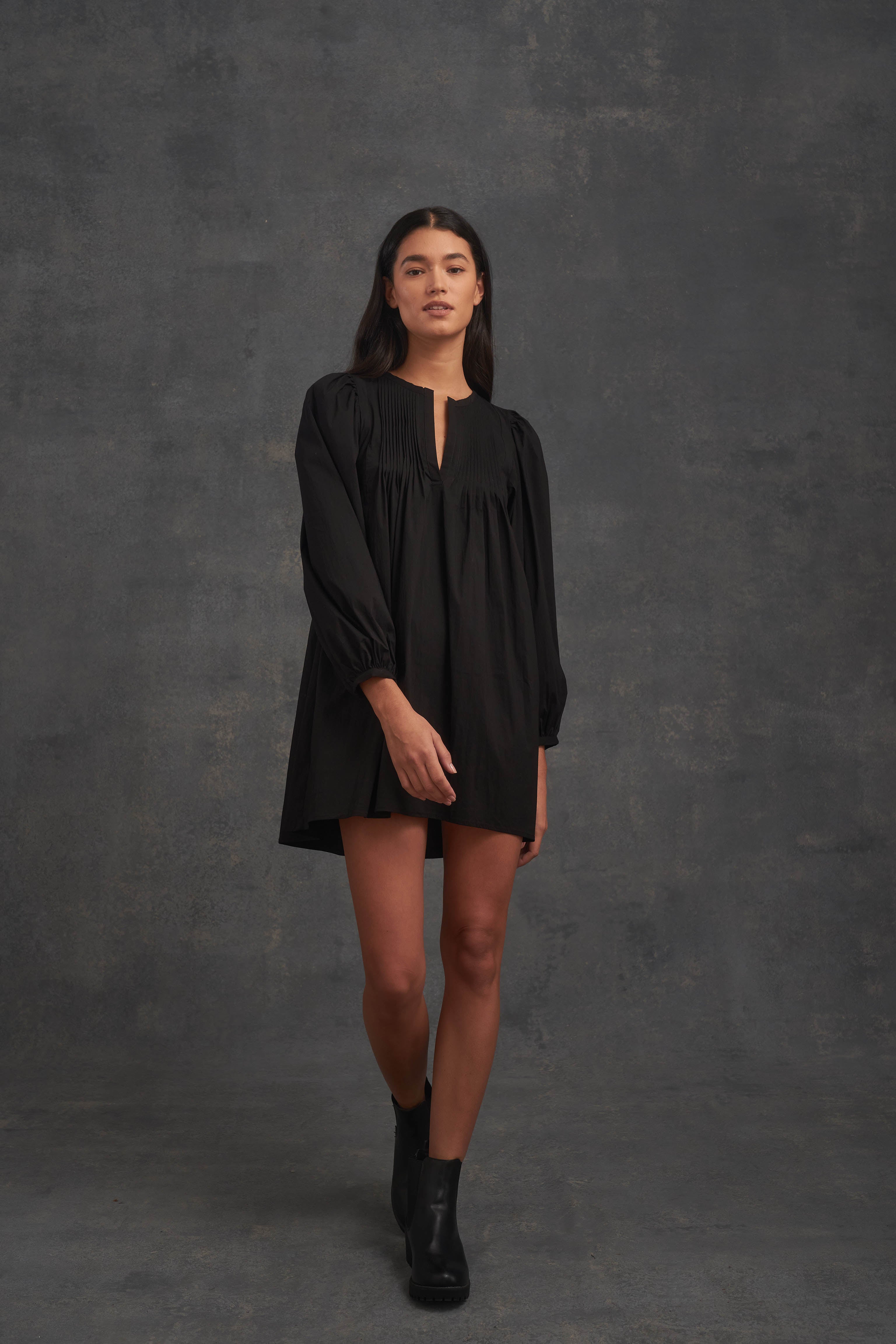 Shop the One Sweet Day Gathered Bust Ruched Side Mini Dress Black