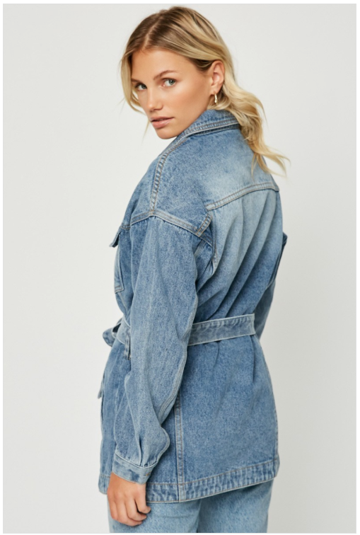 A line denim shop jacket