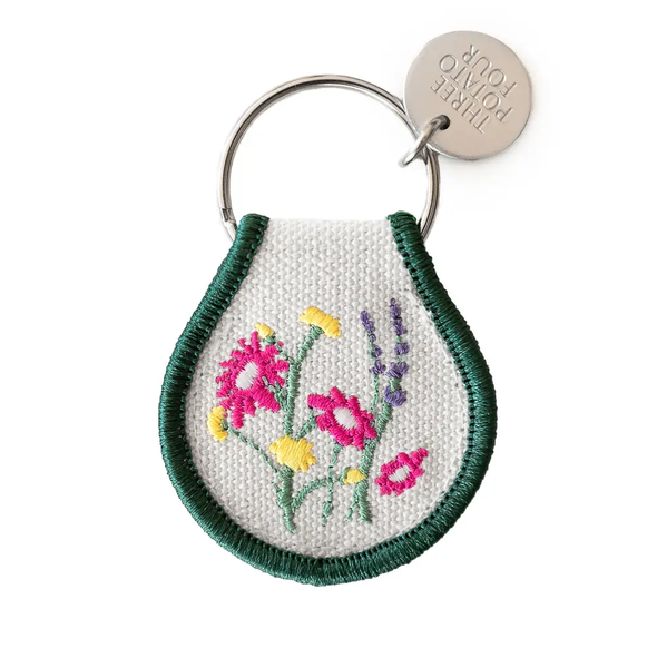 Patch Embroidered Key Chain- Bouquet