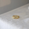 Eva Dome Ring- Gold/CZ