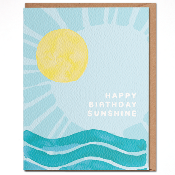 Happy Birthday Sunshine- Beach Card