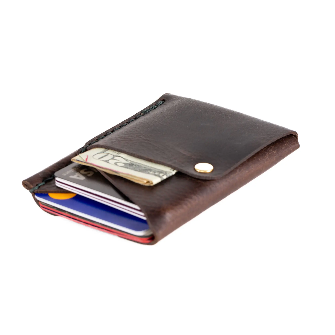 Buy Hand Crafted Brown Minimalist Wallet, Mens Slim Wallet, Card