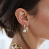 Audrey Pearl Hoop Earrings- Large