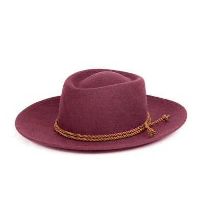 Cordobes Style Wool Felt Hat- Burgundy