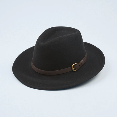 Houston Wool Felt Hat- Black