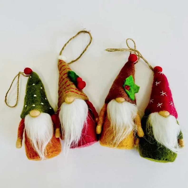 Felted Wool Gnome Ornaments – Mom's Sweet Shop