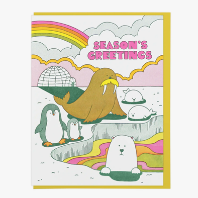 Seasons Greetings Arctic Animals Greeting Card
