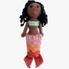 Crochet Mermaid Stuffed Doll- Dark Skin