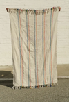 Retro Rainbow Throw Blanket- Cream