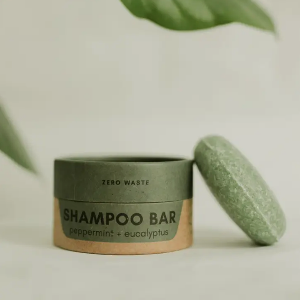 Zero Waste Shampoo Bar- Peppermint + Eucalyptus