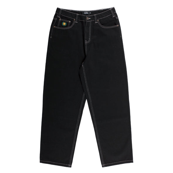 TOA Plaza Jeans- Black Contrast Stitch