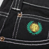 TOA Plaza Jeans- Black Contrast Stitch