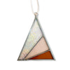 Rays Triangle Suncatcher Stained Glass- Iridescent Rose