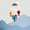 Felted Wool Hot Air Balloon Mobile