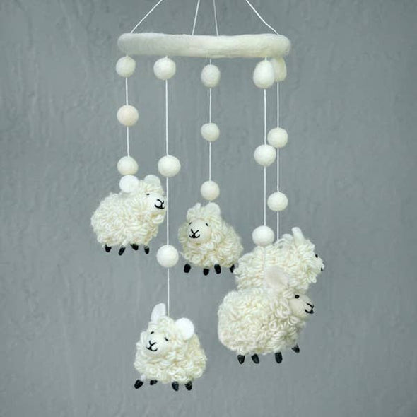 Felted Sheep Mobile