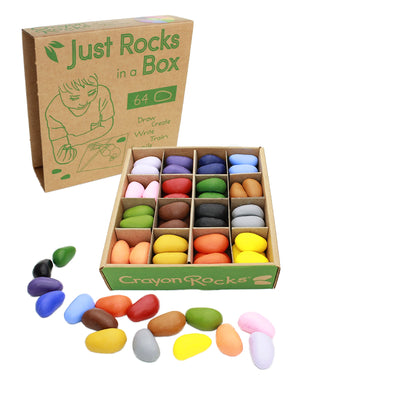 Crayon Rocks- 64 Rocks in a Box, 16 Colors