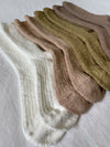 Le Bon Cottage Socks- White Linen