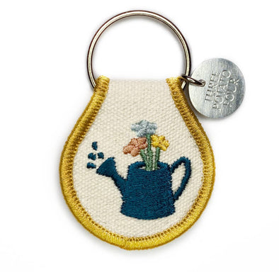 Patch Embroidered Keychain- Watering Can