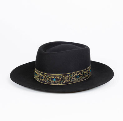 Royale Festival Style Fine Wool Hat- Black