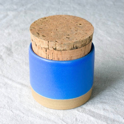 Settle Ceramics Salt Jar with Cork Lid- Royal