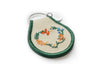 Floral Heart Patch Key Chain