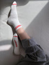 Le Bon Boyfriend Socks- Clean White