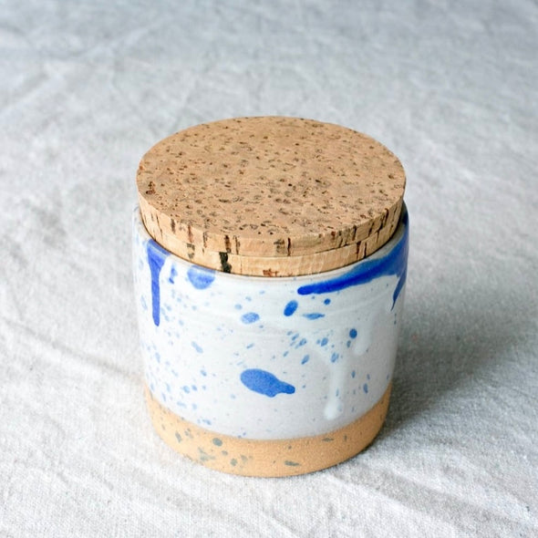 Settle Ceramics Salt Jar with Cork Lid- Royal Speckle