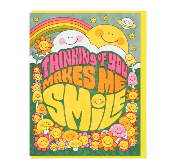 Thinking of You Makes Me Smile Greeting Card