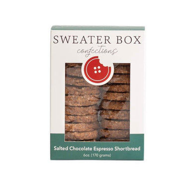 Sweater Box Confections Salted Chocolate Espresso Shortbread Cookies
