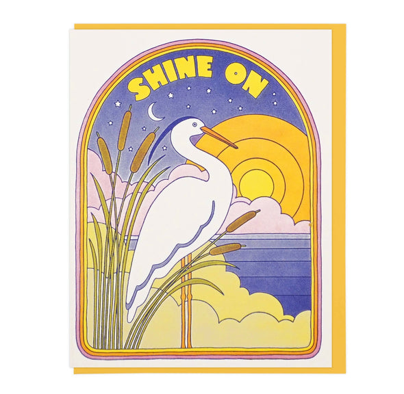 Shine On Heron Greeting Card